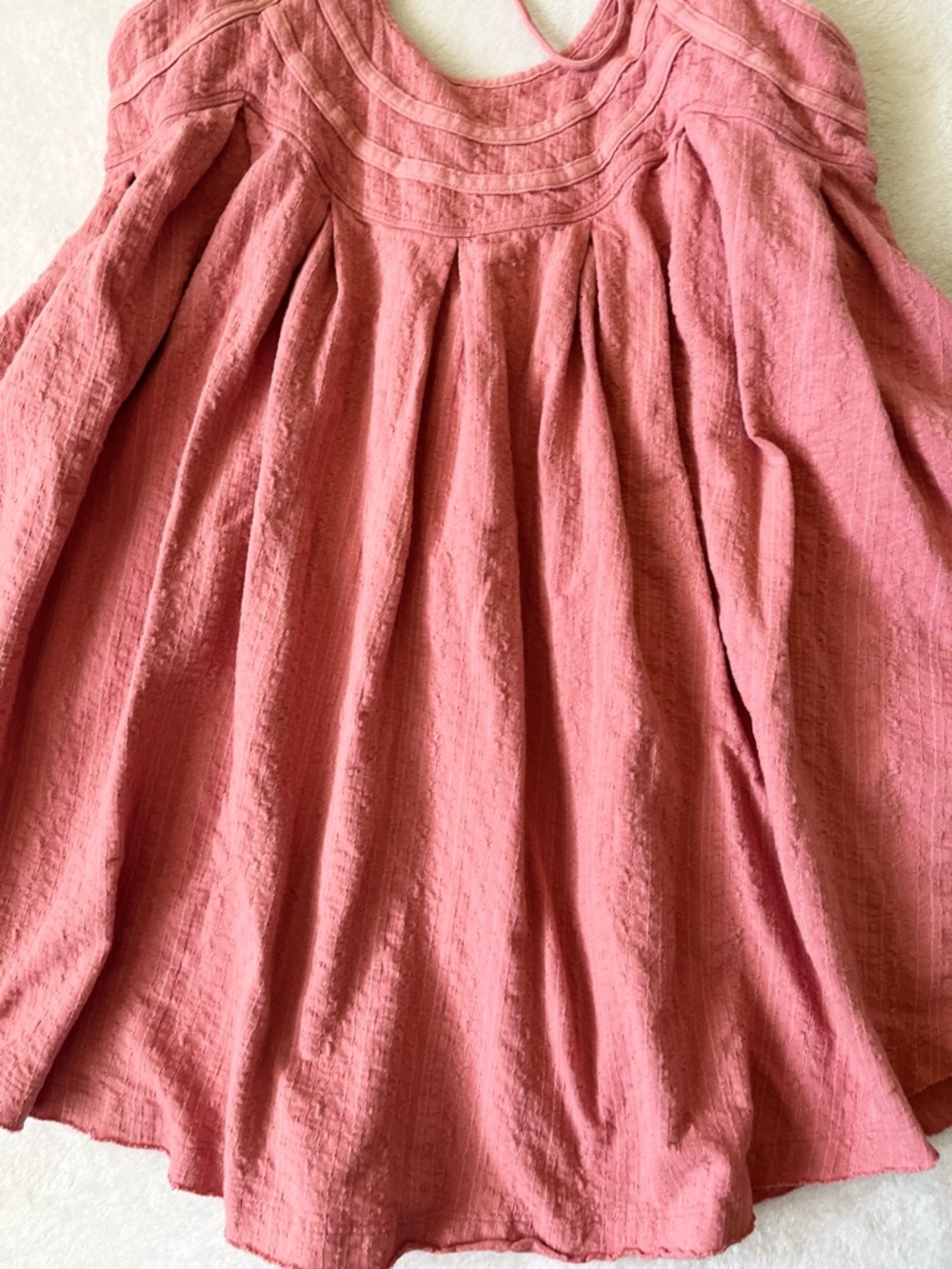 Free People Dusty Rose Textured Tie-Back Tank - Picture 2 of 5